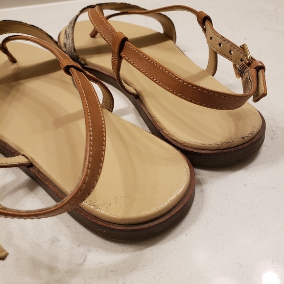 Via Spiga | Snakeskin Genuine Leather Sandals 7 - Picture 5 of 8